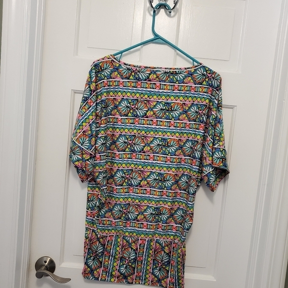 Trina Turk Swimsuit Coverup, poolside, Beachwear, tropical, colorful Size xs - Picture 11 of 11